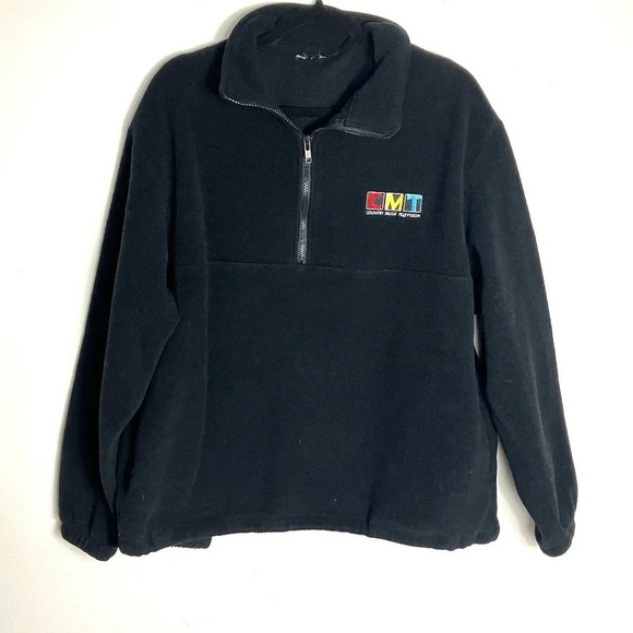 Vintage 90s CMT Logo Fleece Jacket M/L - Picture 1 of 6